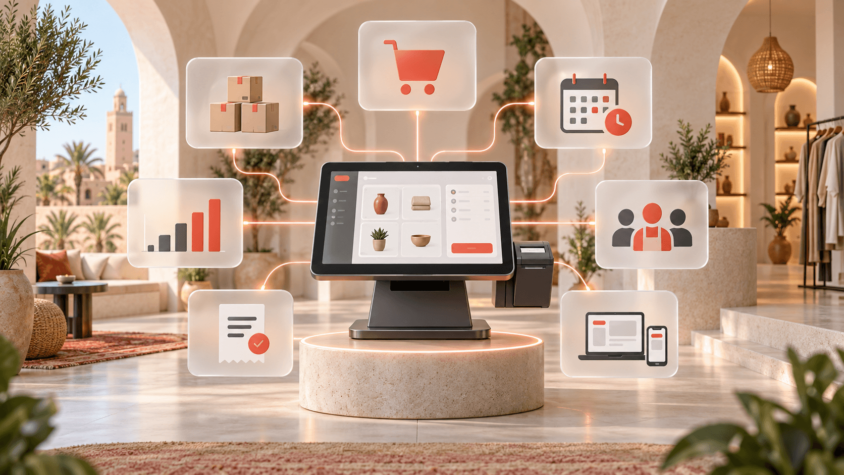 Unified operations view connecting sales, stock, bookings, and reporting